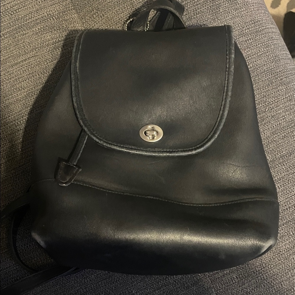 Coach Black Leather Bag